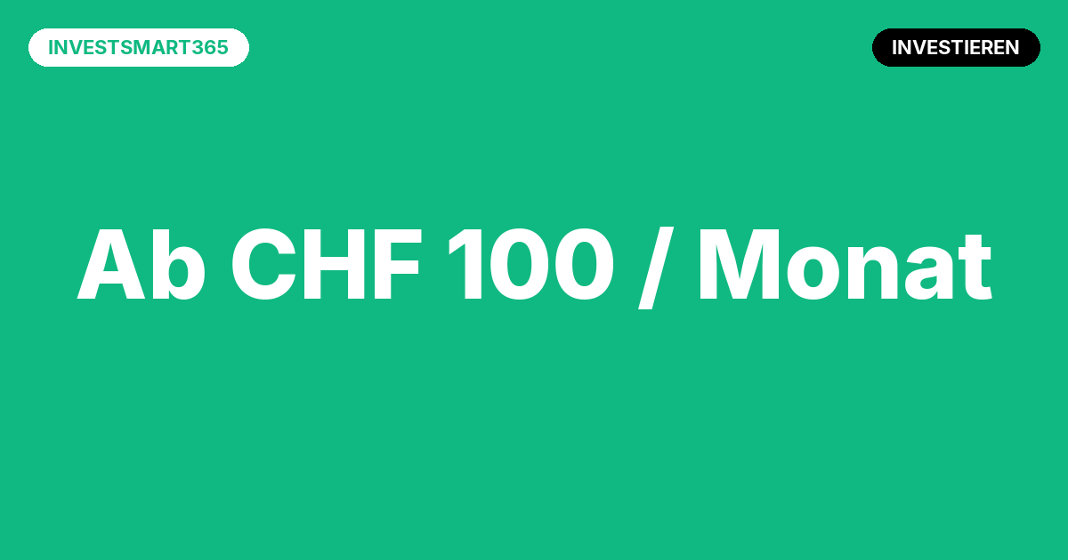 Beitragsbild ETF-Investieren für Anfänger: So startest du mit CHF 100 pro Monat